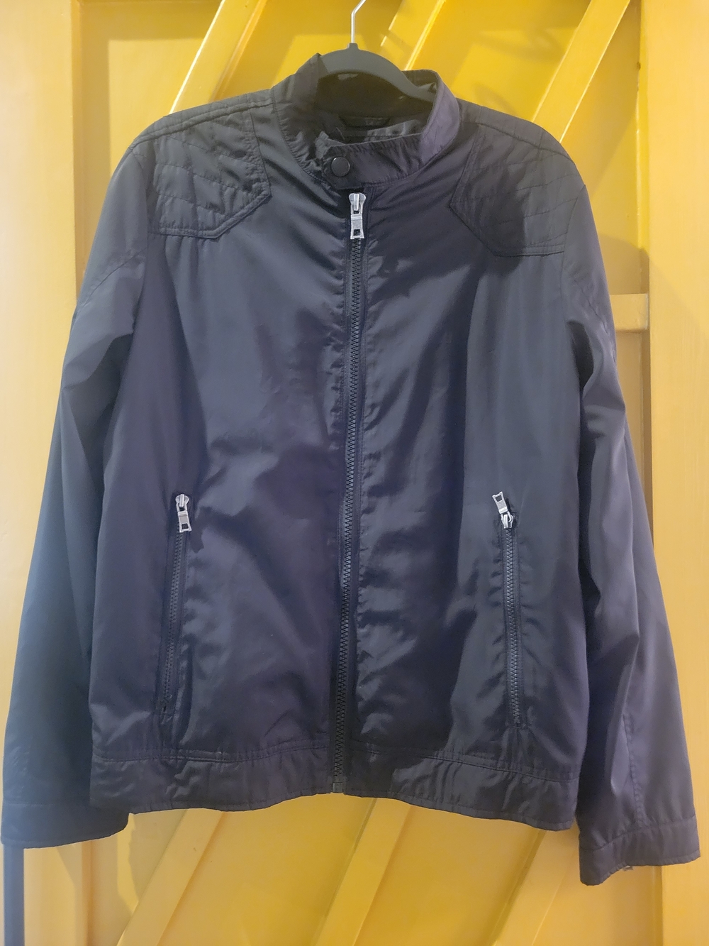 Attention Unisex Lightweight Black Zip-Up Jacket